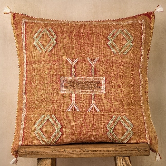 Feature cushion in a bold zig-zag abstract pattern