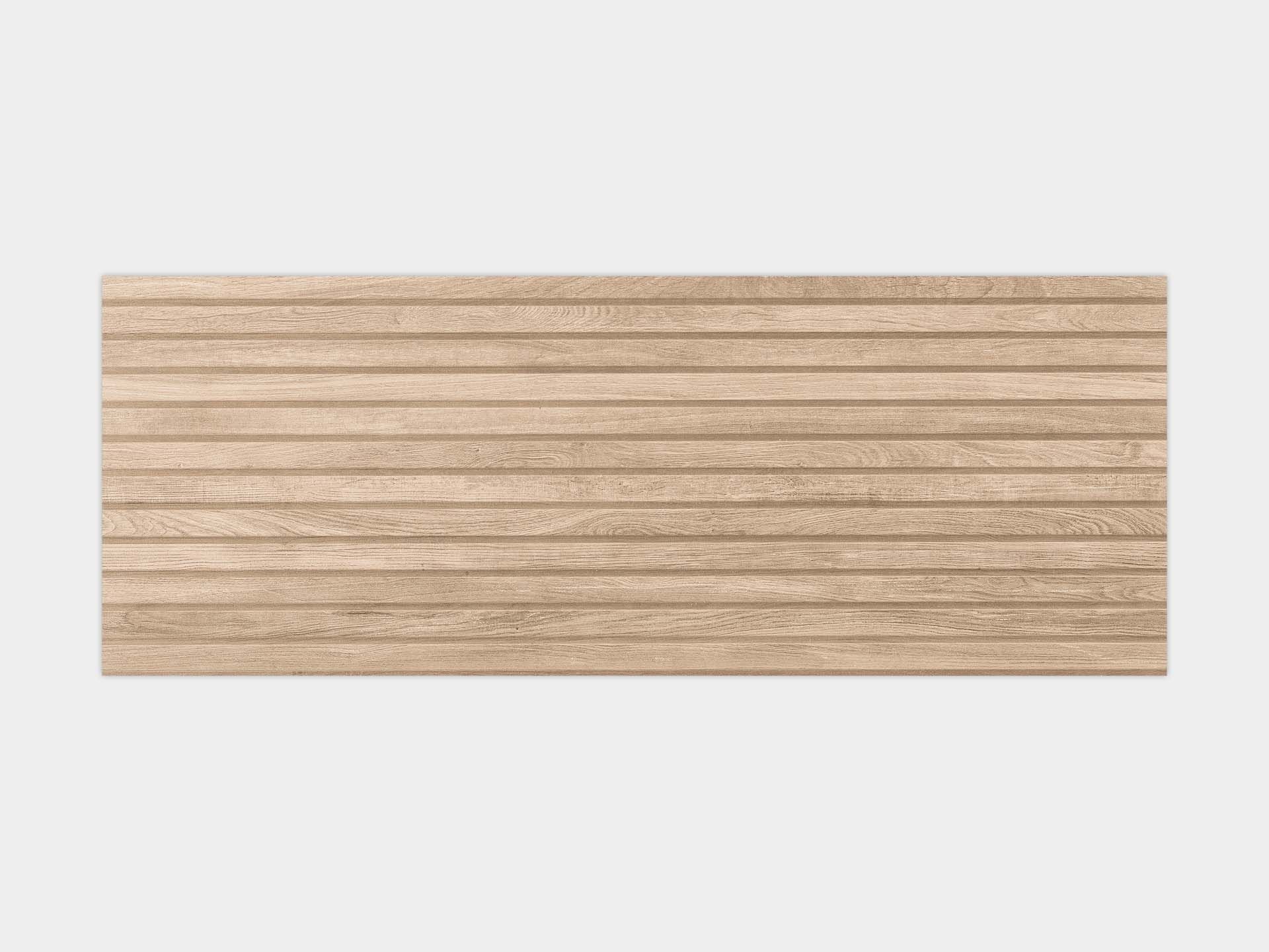 Porcelanosa Lexington Maple slatted wood-effect wall tile in the sale