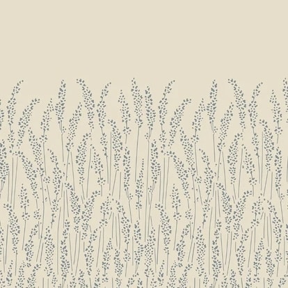 Farrow & Ball Feather Grass border wallpaper for a boho beige bedroom