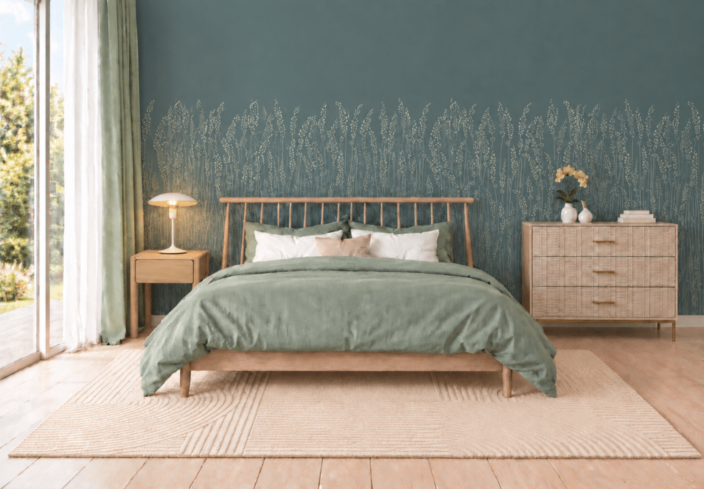 Scandi Green bedroom